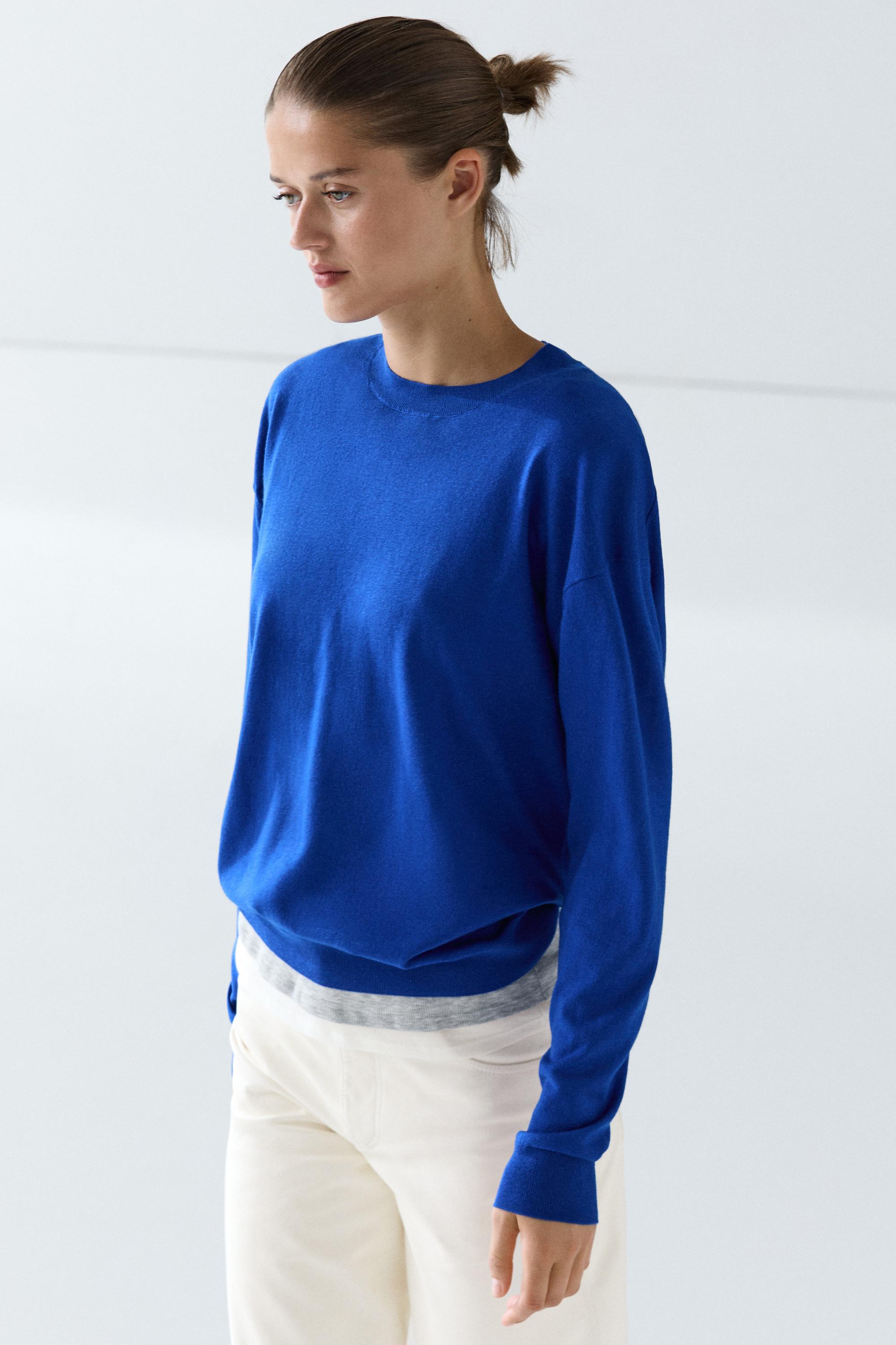 Pull en maille fine à col rond